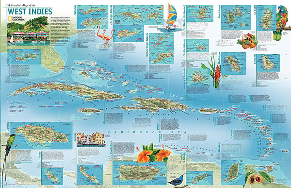 Buy map 2003 A Travelers Map of the West Indies