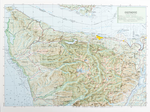 Buy map Olympic National Park Raised Relief Map