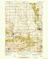 Adel Iowa Historical topographic map, 1:62500 scale, 15 X 15 Minute, Year 1951