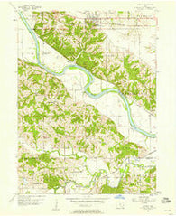 Agency Iowa Historical topographic map, 1:24000 scale, 7.5 X 7.5 Minute, Year 1956