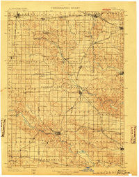 Anamosa Iowa Historical topographic map, 1:125000 scale, 30 X 30 Minute, Year 1900