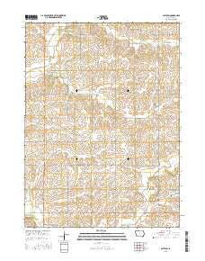 Anita SW Iowa Current topographic map, 1:24000 scale, 7.5 X 7.5 Minute, Year 2015