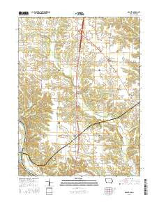 Argyle Iowa Current topographic map, 1:24000 scale, 7.5 X 7.5 Minute, Year 2015