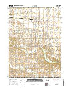 Bayard Iowa Current topographic map, 1:24000 scale, 7.5 X 7.5 Minute, Year 2015