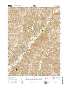 Bedford Iowa Current topographic map, 1:24000 scale, 7.5 X 7.5 Minute, Year 2015