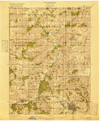 Chariton Iowa Historical topographic map, 1:62500 scale, 15 X 15 Minute, Year 1918
