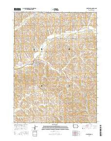 Charter Oak Iowa Current topographic map, 1:24000 scale, 7.5 X 7.5 Minute, Year 2015