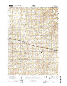 Cleghorn Iowa Current topographic map, 1:24000 scale, 7.5 X 7.5 Minute, Year 2015
