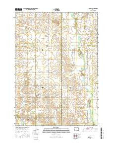Colwell Iowa Current topographic map, 1:24000 scale, 7.5 X 7.5 Minute, Year 2015