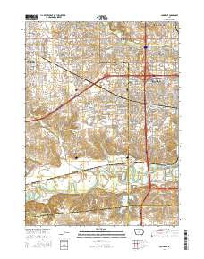 Commerce Iowa Current topographic map, 1:24000 scale, 7.5 X 7.5 Minute, Year 2015