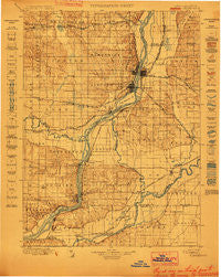 Cordova Illinois Historical topographic map, 1:125000 scale, 30 X 30 Minute, Year 1899