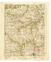 Corydon Iowa Historical topographic map, 1:62500 scale, 15 X 15 Minute, Year 1937