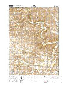 Cresco NE Iowa Current topographic map, 1:24000 scale, 7.5 X 7.5 Minute, Year 2015