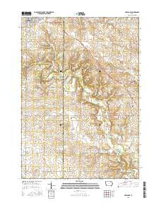 Cresco SE Iowa Current topographic map, 1:24000 scale, 7.5 X 7.5 Minute, Year 2015