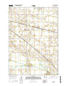Cylinder Iowa Current topographic map, 1:24000 scale, 7.5 X 7.5 Minute, Year 2015