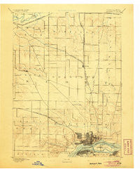 Davenport Iowa Historical topographic map, 1:62500 scale, 15 X 15 Minute, Year 1894