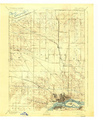 Davenport Iowa Historical topographic map, 1:62500 scale, 15 X 15 Minute, Year 1894