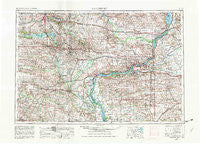 Davenport Iowa Historical topographic map, 1:250000 scale, 1 X 2 Degree, Year 1958