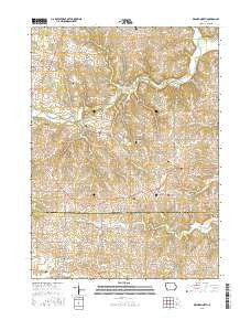 Delmar North Iowa Current topographic map, 1:24000 scale, 7.5 X 7.5 Minute, Year 2015