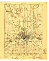 Des Moines Iowa Historical topographic map, 1:62500 scale, 15 X 15 Minute, Year 1907