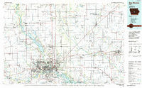 Des Moines Iowa Historical topographic map, 1:100000 scale, 30 X 60 Minute, Year 1984