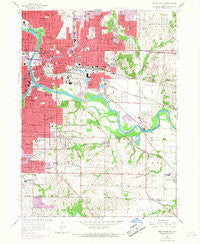 Des Moines SE Iowa Historical topographic map, 1:24000 scale, 7.5 X 7.5 Minute, Year 1956
