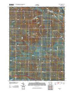 Dixon Iowa Historical topographic map, 1:24000 scale, 7.5 X 7.5 Minute, Year 2010
