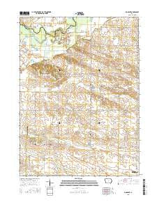 Donahue Iowa Current topographic map, 1:24000 scale, 7.5 X 7.5 Minute, Year 2015