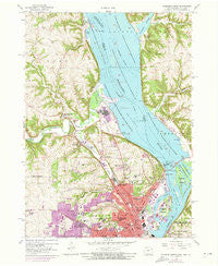 Dubuque North Iowa Historical topographic map, 1:24000 scale, 7.5 X 7.5 Minute, Year 1956