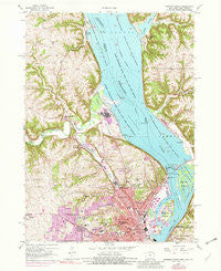 Dubuque North Iowa Historical topographic map, 1:24000 scale, 7.5 X 7.5 Minute, Year 1956