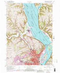 Dubuque North Iowa Historical topographic map, 1:24000 scale, 7.5 X 7.5 Minute, Year 1956