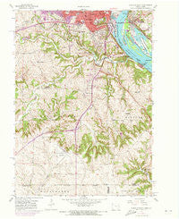Dubuque South Iowa Historical topographic map, 1:24000 scale, 7.5 X 7.5 Minute, Year 1955