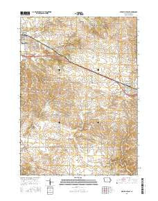 Dyersville East Iowa Current topographic map, 1:24000 scale, 7.5 X 7.5 Minute, Year 2015