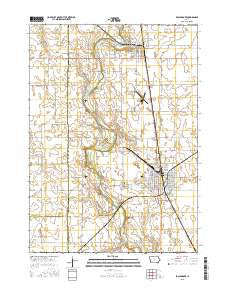 Eagle Grove Iowa Current topographic map, 1:24000 scale, 7.5 X 7.5 Minute, Year 2015