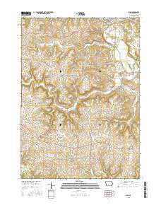 Elgin Iowa Current topographic map, 1:24000 scale, 7.5 X 7.5 Minute, Year 2015