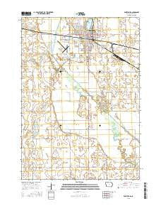 Emmetsburg Iowa Current topographic map, 1:24000 scale, 7.5 X 7.5 Minute, Year 2015