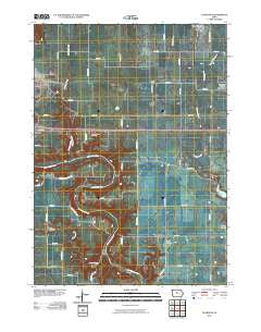 Evanston Iowa Historical topographic map, 1:24000 scale, 7.5 X 7.5 Minute, Year 2010