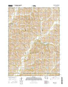 Exira East Iowa Current topographic map, 1:24000 scale, 7.5 X 7.5 Minute, Year 2015