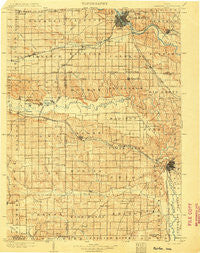 Fairfax Iowa Historical topographic map, 1:125000 scale, 30 X 30 Minute, Year 1903