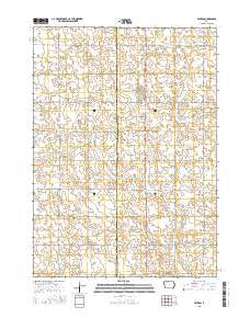 Fenton Iowa Current topographic map, 1:24000 scale, 7.5 X 7.5 Minute, Year 2015
