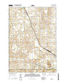 Fertile Iowa Current topographic map, 1:24000 scale, 7.5 X 7.5 Minute, Year 2015