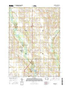 Frederika Iowa Current topographic map, 1:24000 scale, 7.5 X 7.5 Minute, Year 2015