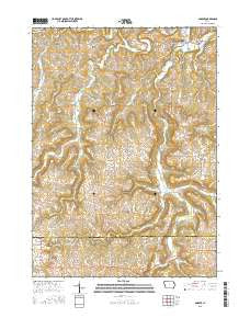Garber Iowa Current topographic map, 1:24000 scale, 7.5 X 7.5 Minute, Year 2015