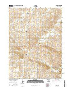 Garrison Iowa Current topographic map, 1:24000 scale, 7.5 X 7.5 Minute, Year 2015