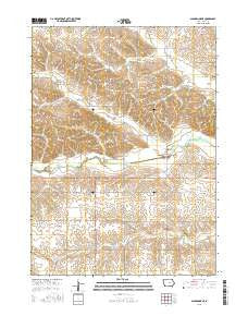 Gladbrook NE Iowa Current topographic map, 1:24000 scale, 7.5 X 7.5 Minute, Year 2015