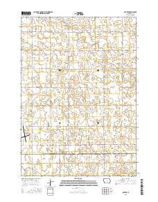 Gruver Iowa Current topographic map, 1:24000 scale, 7.5 X 7.5 Minute, Year 2015