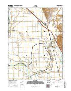 Hamburg Iowa Current topographic map, 1:24000 scale, 7.5 X 7.5 Minute, Year 2015