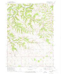 Hanover Iowa Historical topographic map, 1:24000 scale, 7.5 X 7.5 Minute, Year 1971