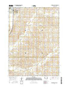 Hawarden South Iowa Current topographic map, 1:24000 scale, 7.5 X 7.5 Minute, Year 2015