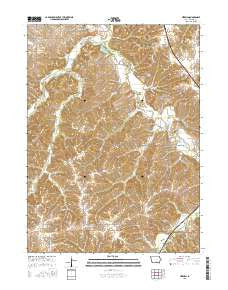 Hiteman Iowa Current topographic map, 1:24000 scale, 7.5 X 7.5 Minute, Year 2015